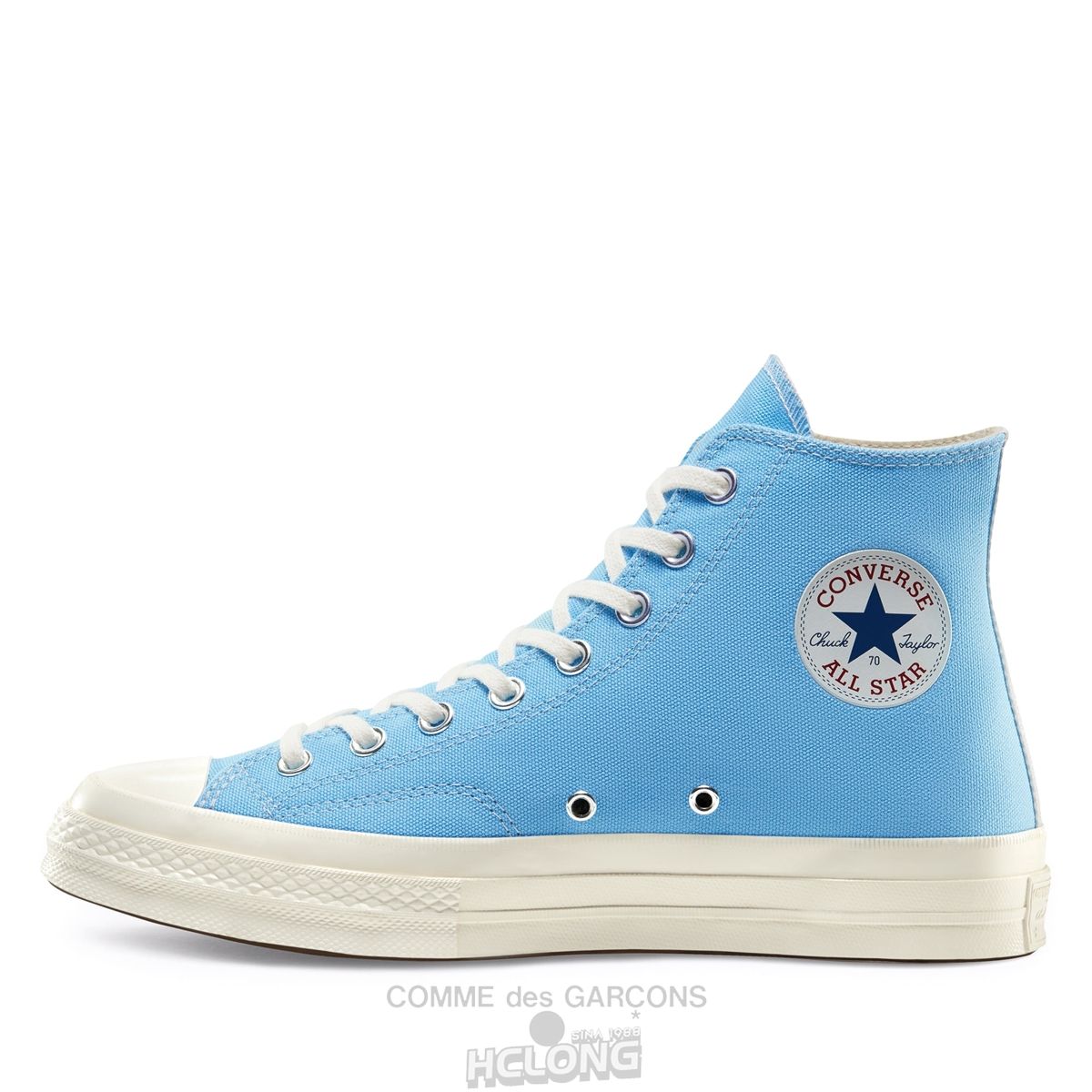 Comme Des Garcons Play Converse Red Heart Chuck '70 High Sneakers High Top Unisex Blå | 20496-QAPZ