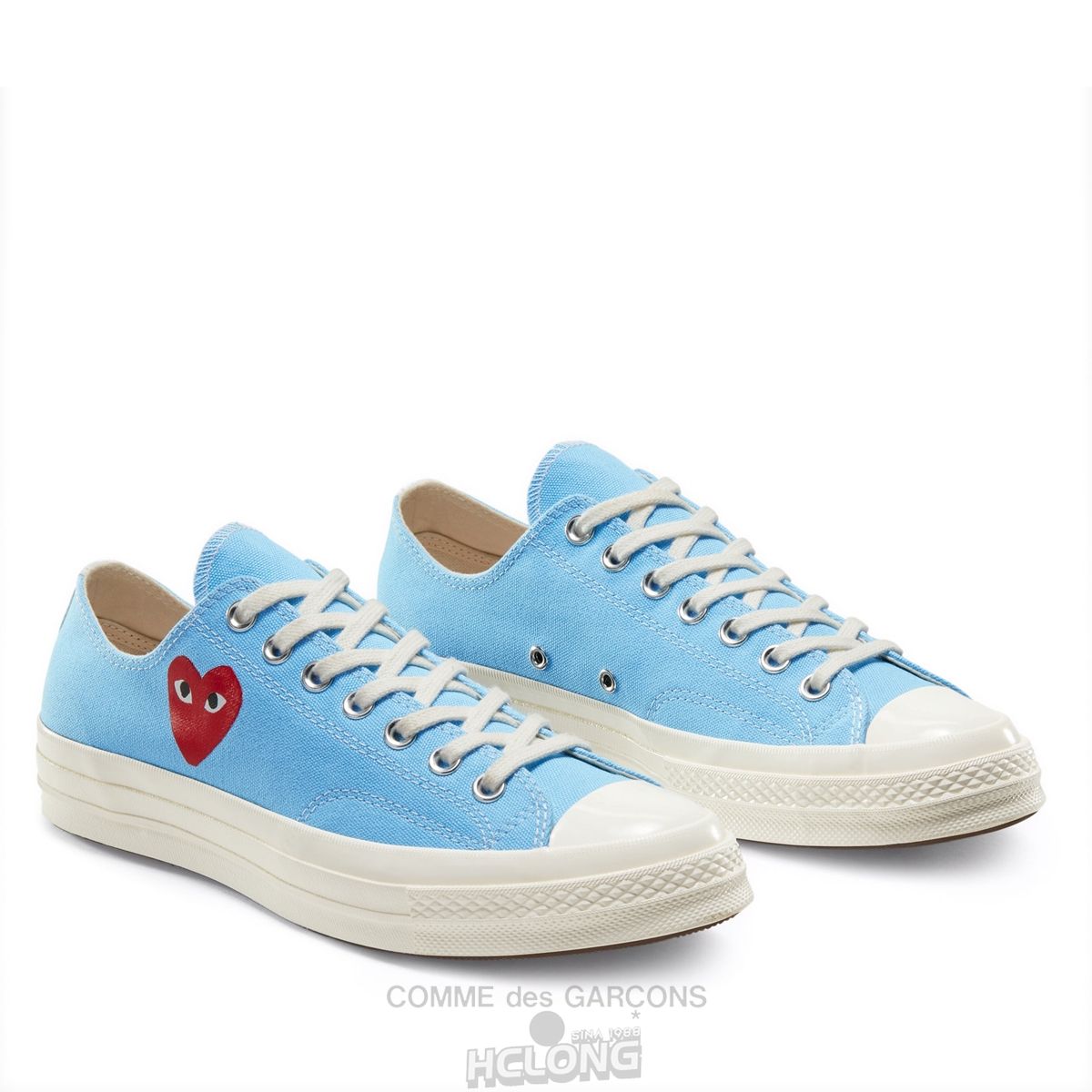 Comme Des Garcons Play Converse Red Heart Chuck '70 Low Sneakers Low Top Unisex Blå | 24605-JVOQ