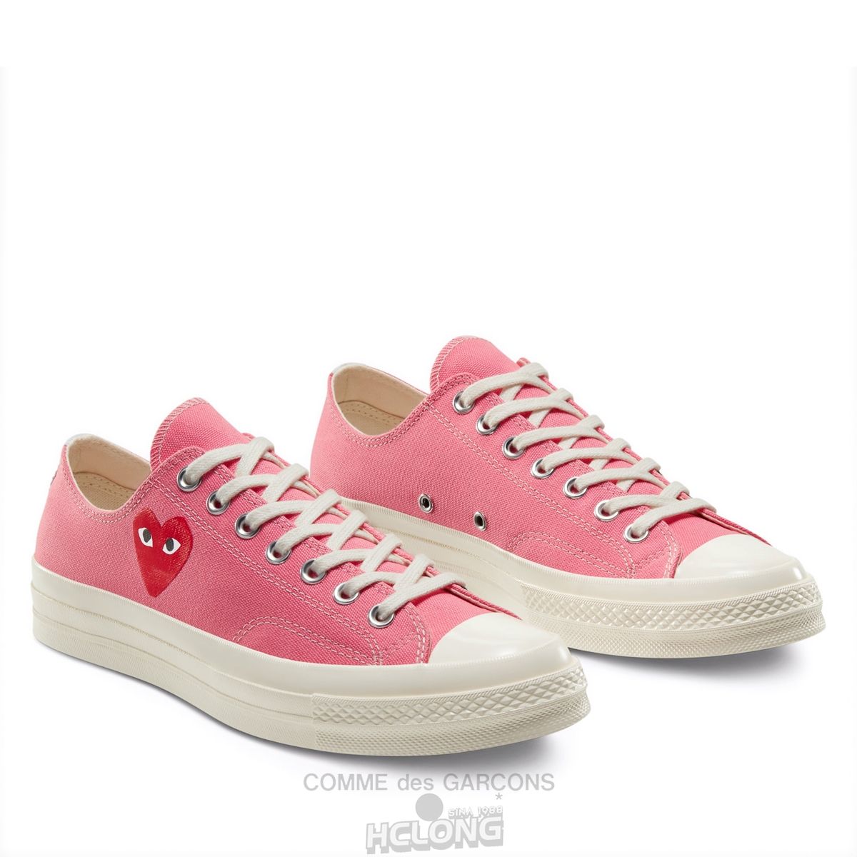 Comme Des Garcons Play Converse Red Heart Chuck '70 Low Sneakers Low Top Unisex Lyserød | 27460-YVMX