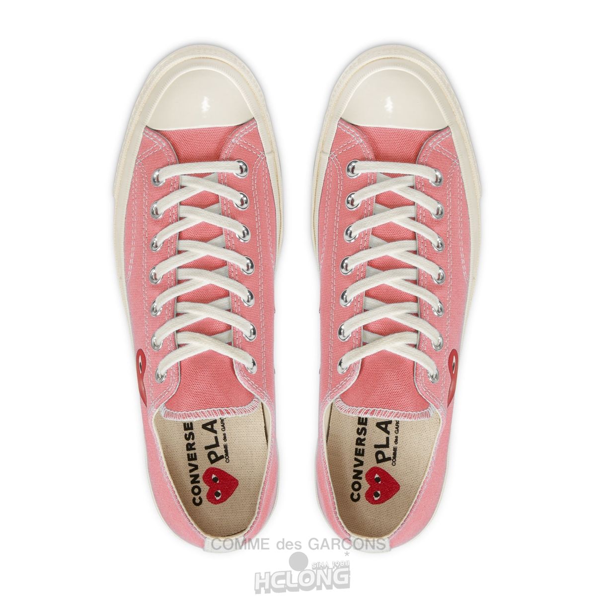 Comme Des Garcons Play Converse Red Heart Chuck '70 Low Sneakers Low Top Unisex Lyserød | 27460-YVMX