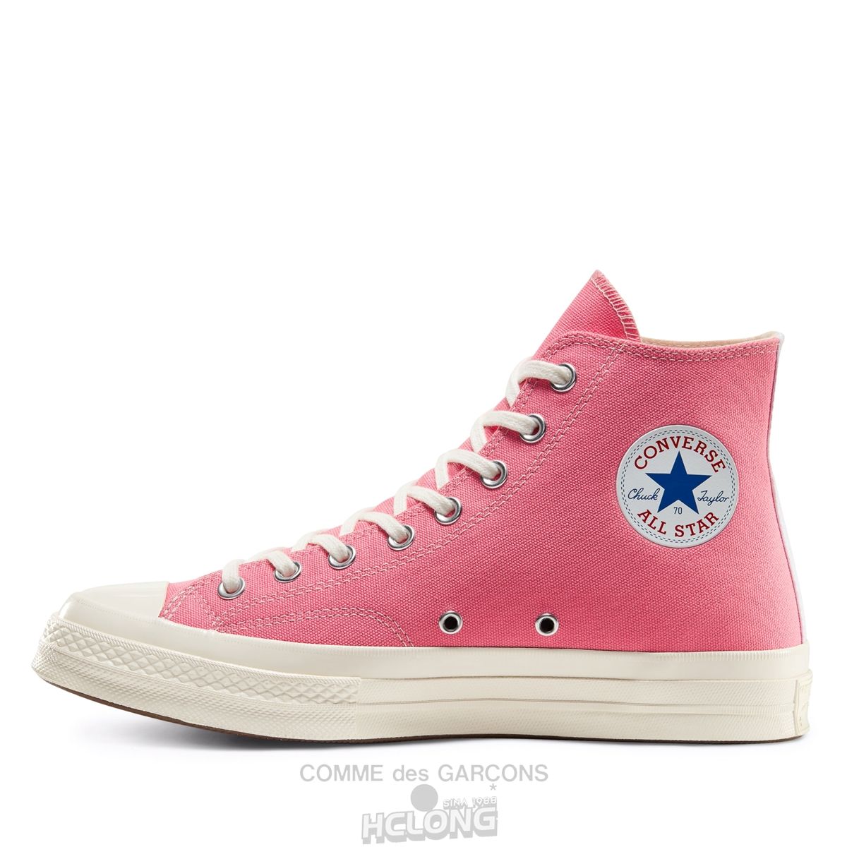 Comme Des Garcons Play Converse Red Heart Chuck '70 High Sneakers High Top Unisex Lyserød | 32647-CPDG