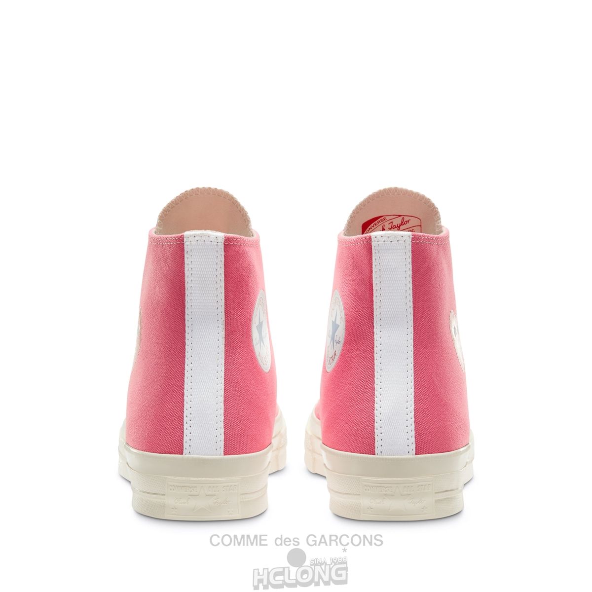 Comme Des Garcons Play Converse Red Heart Chuck '70 High Sneakers High Top Unisex Lyserød | 32647-CPDG