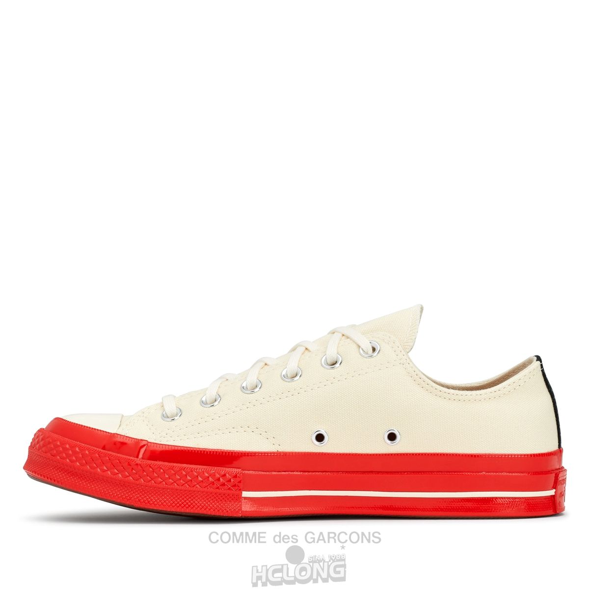 Comme Des Garcons Play Converse Red Heart & Red Sole Chuck 70 Low Top Sneakers Low Top Unisex Hvide | 62145-VMKE