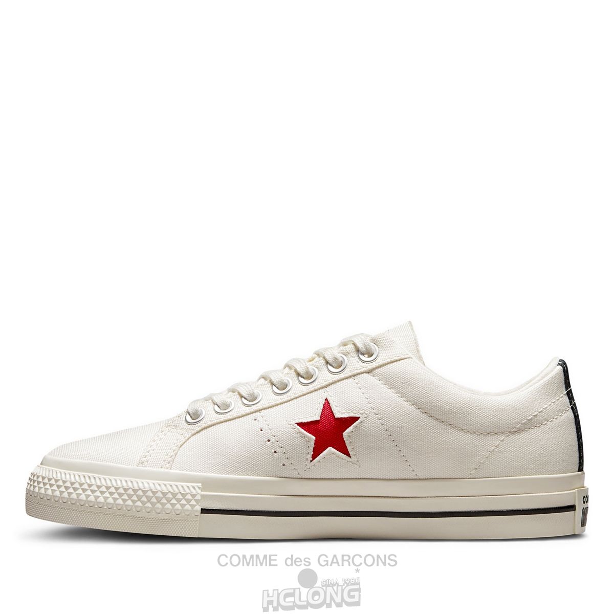 Comme Des Garcons Play Converse Red Heart One Star Low Top Unisex Hvide | 78431-RFIX