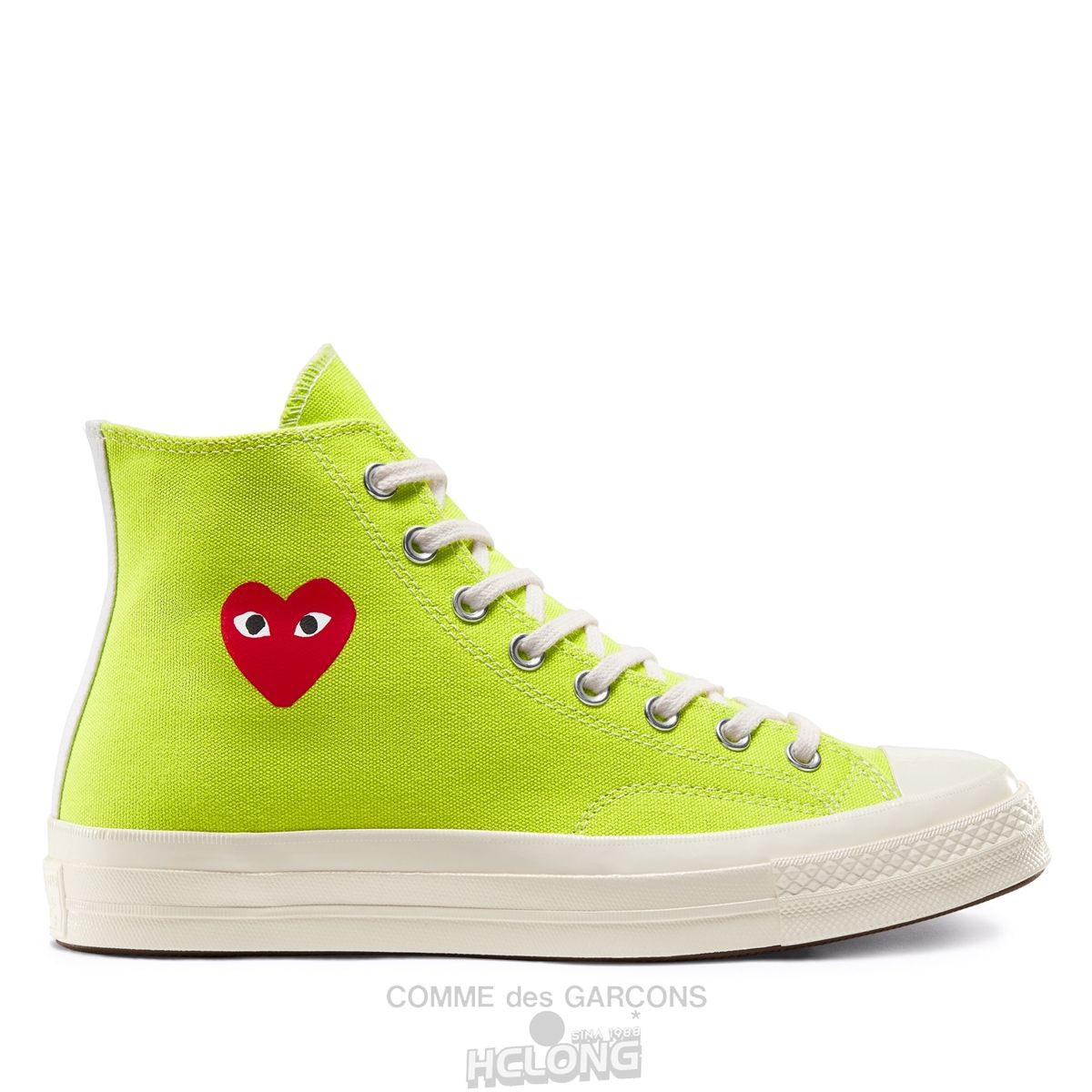 Comme Des Garcons Play Converse Red Heart Chuck '70 High Sneakers High Top Unisex Grøn | 80236-PFMK