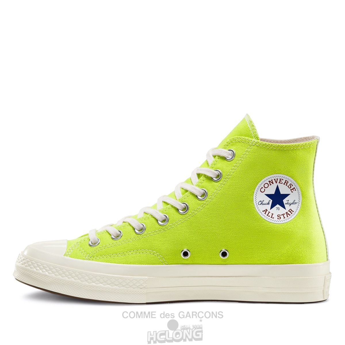 Comme Des Garcons Play Converse Red Heart Chuck '70 High Sneakers High Top Unisex Grøn | 80236-PFMK