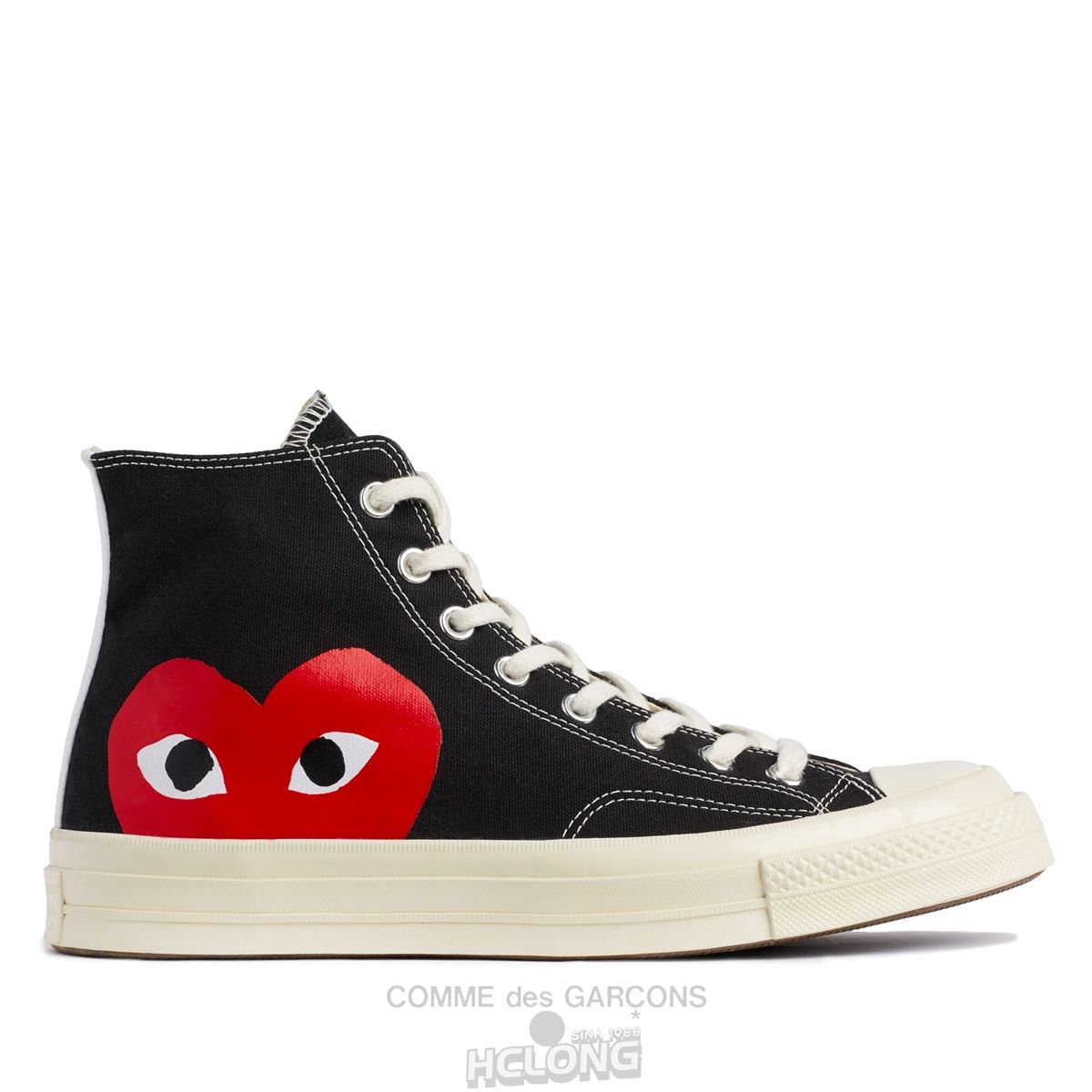 Comme Des Garcons Play Converse Red Heart Chuck Taylor All Star \'70 High Sneakers High Top Unisex Sort | 96735-KCRH