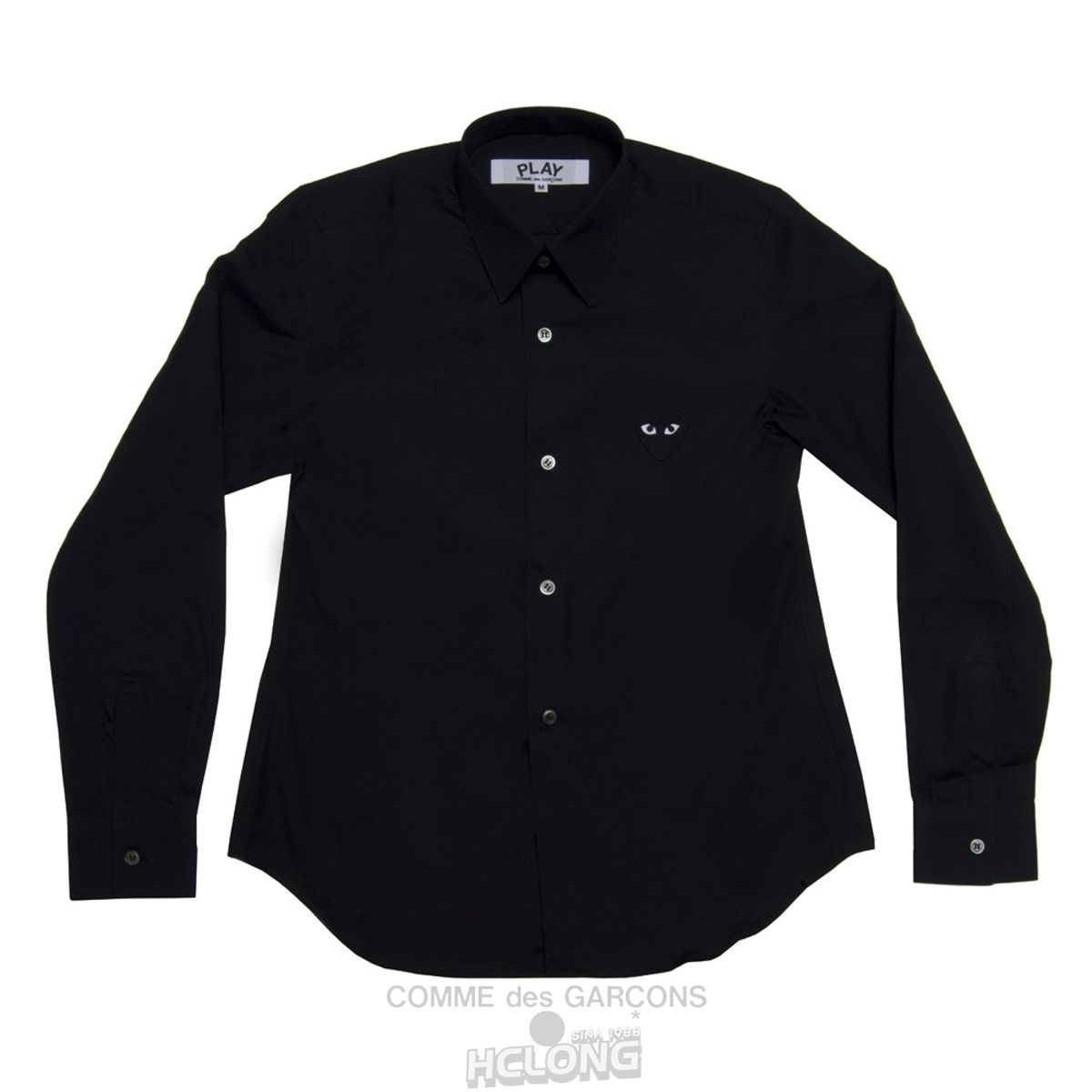 Comme Des Garcons Play Shirt Black Emblem Shirt Unisex Sort | 50934-NBVZ