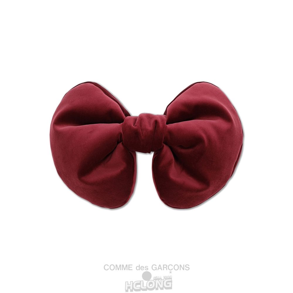 Comme Des Garcons TEIBAN KICHU (CDG GIRL) Bomulds Velveteen Bow Accessory Burgundy Accessories Dame Rød | 28931-BRKW