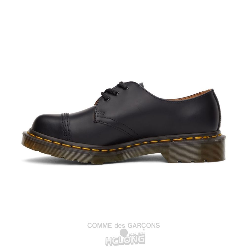 Comme Des Garcons TEIBAN KICHU (HOMME DEUX) HDTB x Dr Martens 3 Hole with Stitched Cap DFK102W20 CDG x Dr. Martens Sort | 08734-GSOM